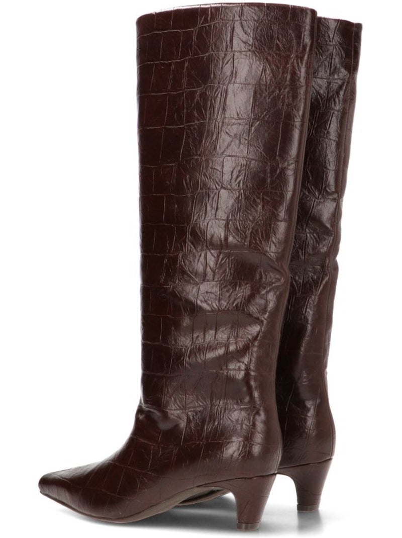 Bota weekend mujer tacón medio - dangela Marrón - Kiabi