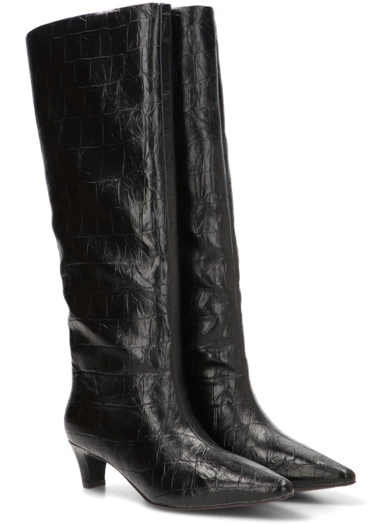 Bota weekend mujer tacón medio - dangela Negro - Kiabi