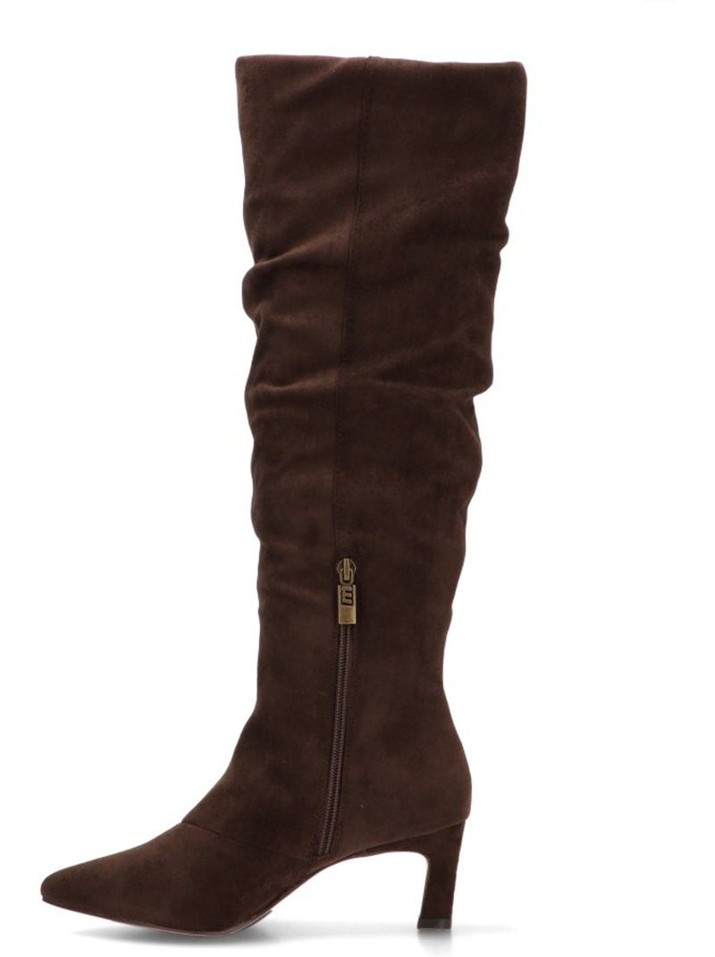 Bota weekend mujer tacón medio - mustang Marrón capuchino - Kiabi