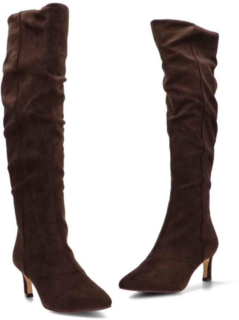 Bota weekend mujer tacón medio - mustang Marrón capuchino - Kiabi