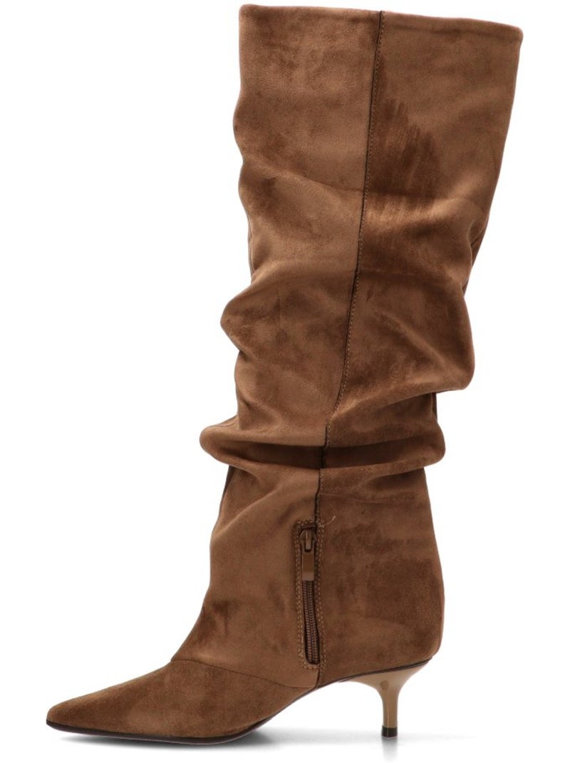 Bota weekend mujer tacón medio - yulia Camel - Kiabi