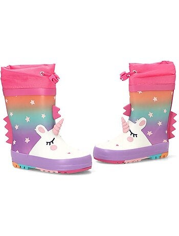 Bota y botin agua diario niña suela plana - bubble bobble