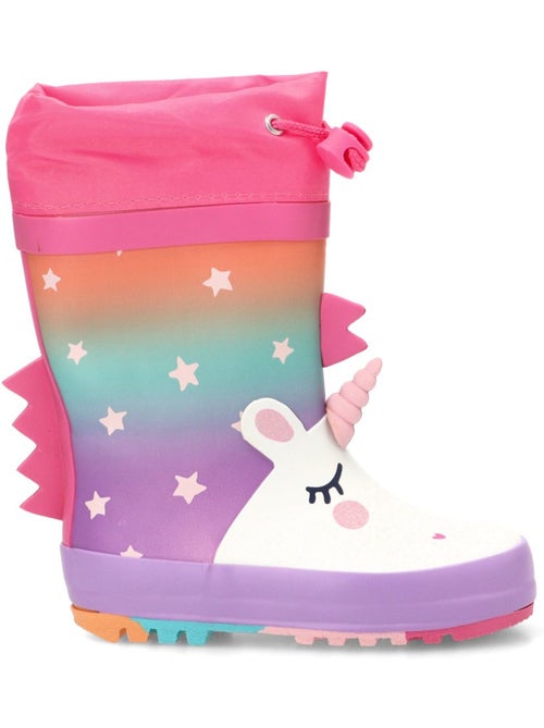 Bota y botin agua diario niña suela plana - bubble bobble - Kiabi Bota y botin agua diario niña suela plana - bubble bobble - Kiabi