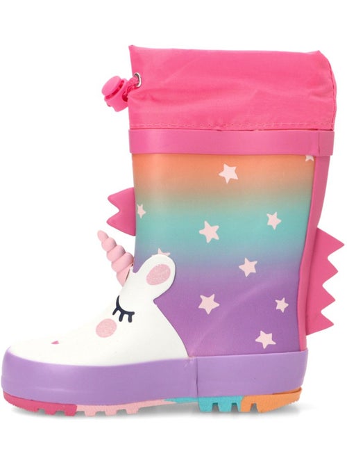 Bota y botin agua diario niña suela plana - bubble bobble - Kiabi Bota y botin agua diario niña suela plana - bubble bobble - Kiabi