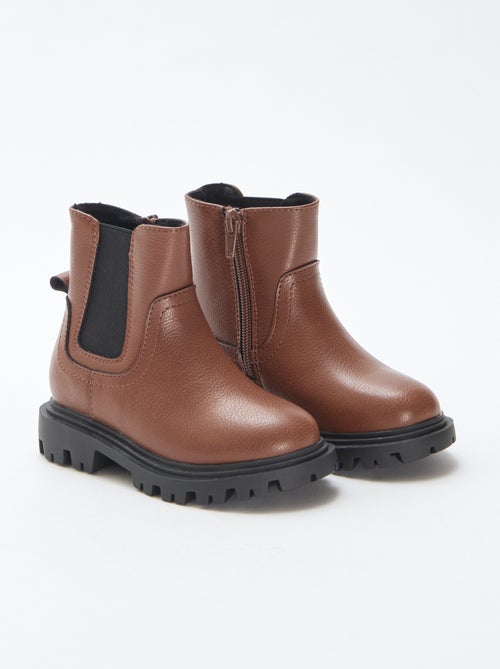 Botas ajustadas de polipiel - Kiabi