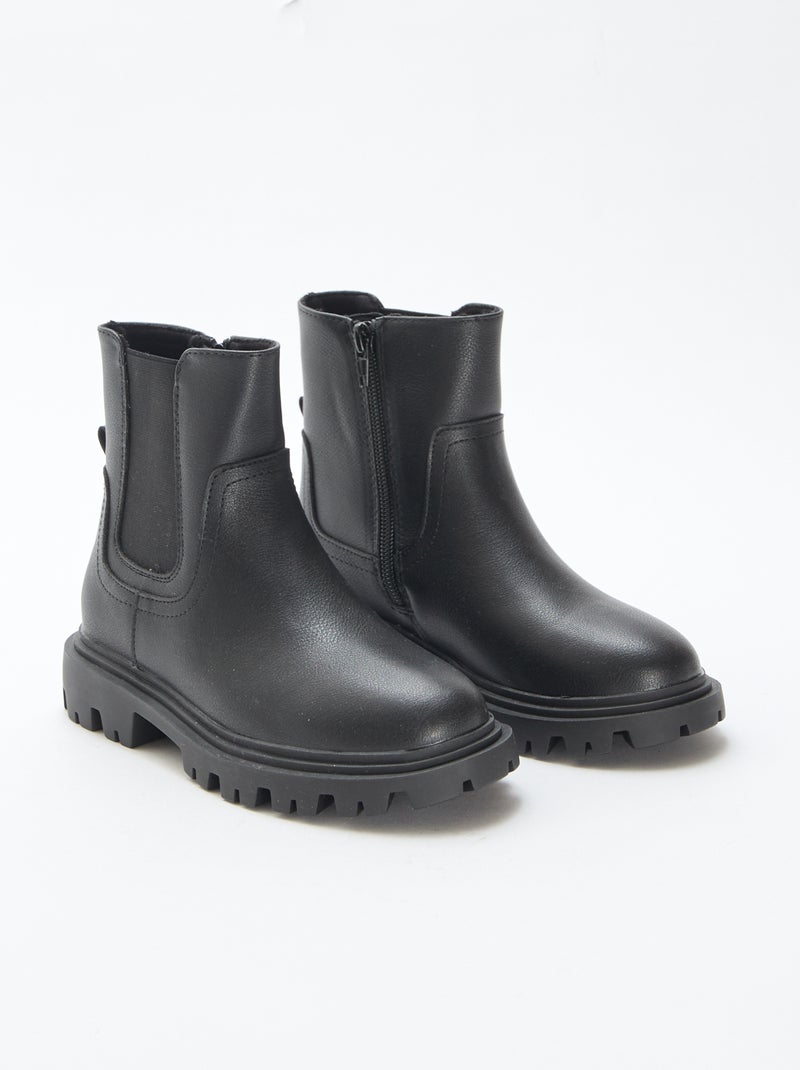 Botas altas ajustadas Negro Niña Kiabi