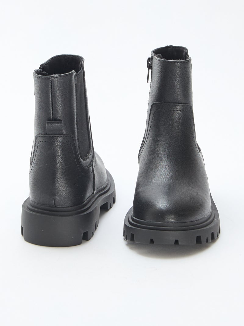 Botas altas ajustadas Negro - Kiabi