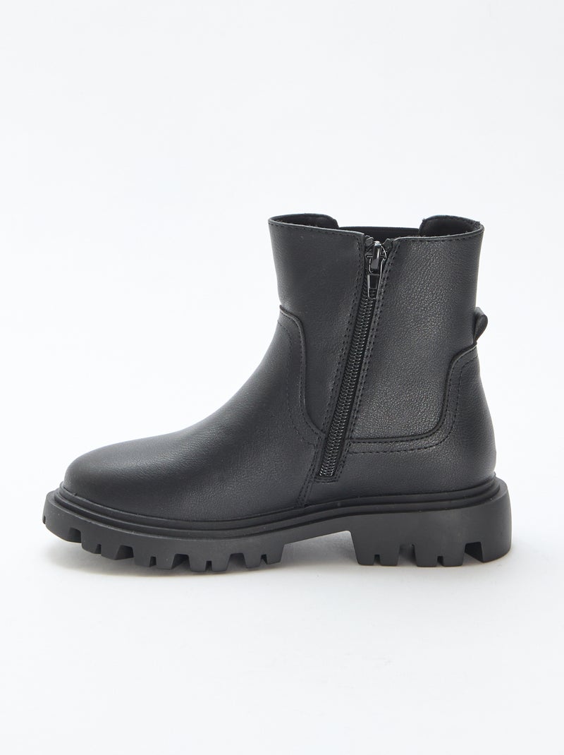 Botas altas ajustadas Negro - Kiabi