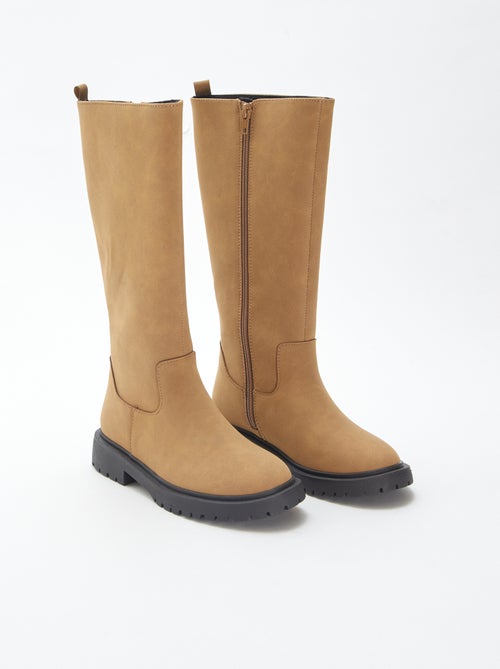 Botas altas de antelina - Kiabi