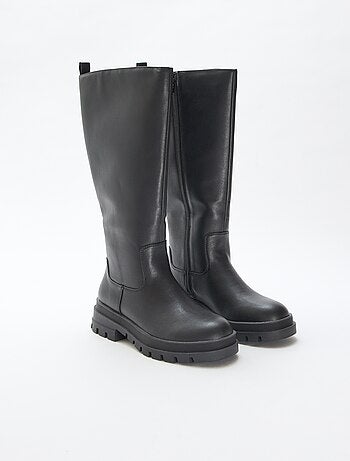 Botas altas de material sintético con suela dentada