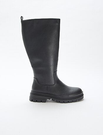 Botas altas de material sintético con suela dentada