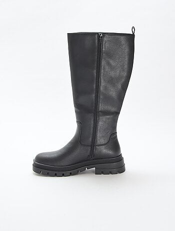 Botas altas de material sintético con suela dentada