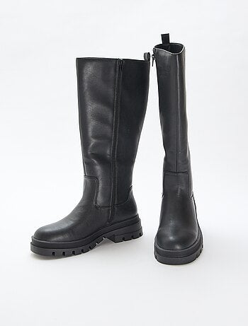 Botas altas de material sintético con suela dentada