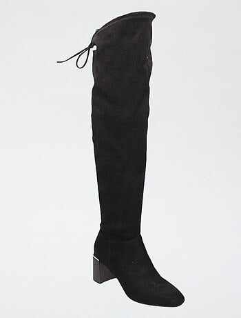 Botas altas mosqueteras de ante sintético