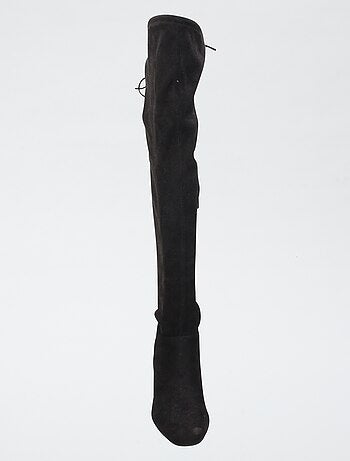 Botas altas mosqueteras de ante sintético