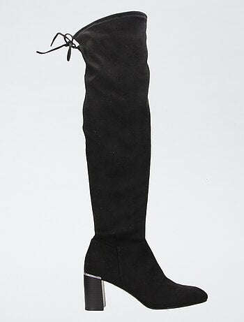 Botas altas mosqueteras de ante sintético