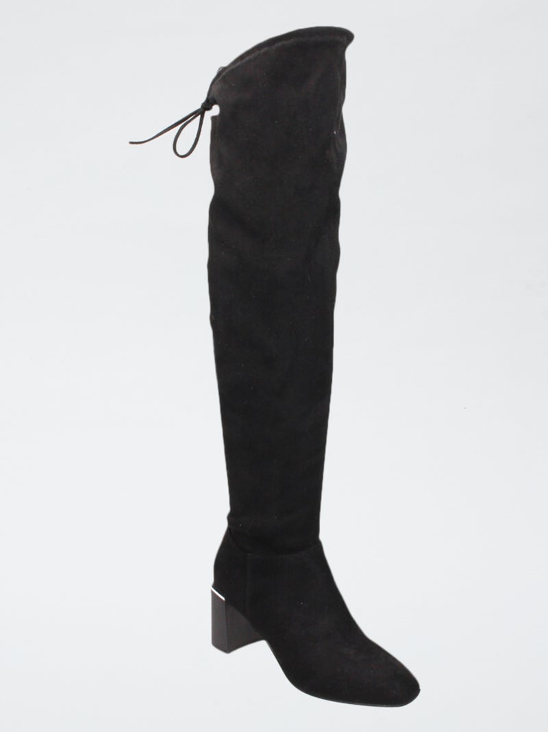 Botas altas mosqueteras de ante sintético Negro - Kiabi