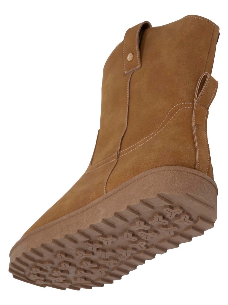 Botas alto, comodidad de espuma con memoria  Isotoner Camel - Kiabi