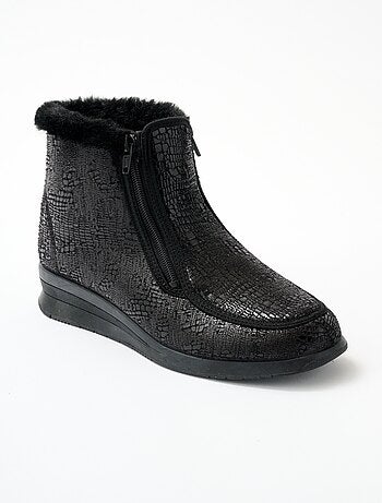 Botas anchas con doble cremallera - Afibel