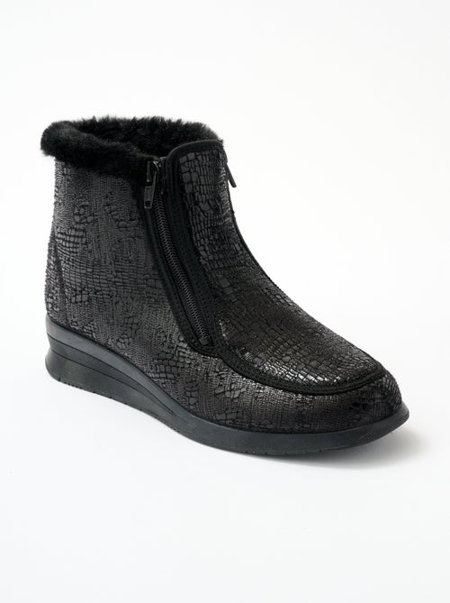 Botas anchas con doble cremallera - Afibel - Kiabi
