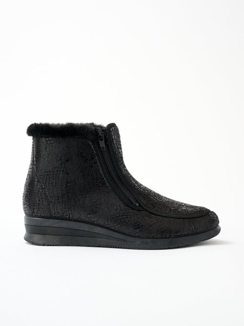 Botas anchas con doble cremallera - Afibel - Kiabi