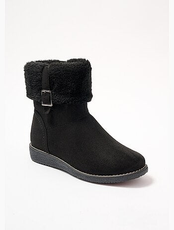 Botas ancho confort con puño de piel sintética vegana - Afibel