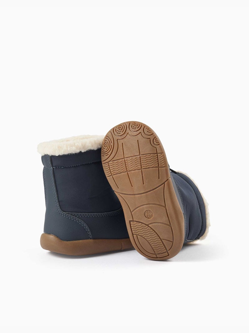 Botas barefoot con forro de sherpa Azul Azul - Kiabi