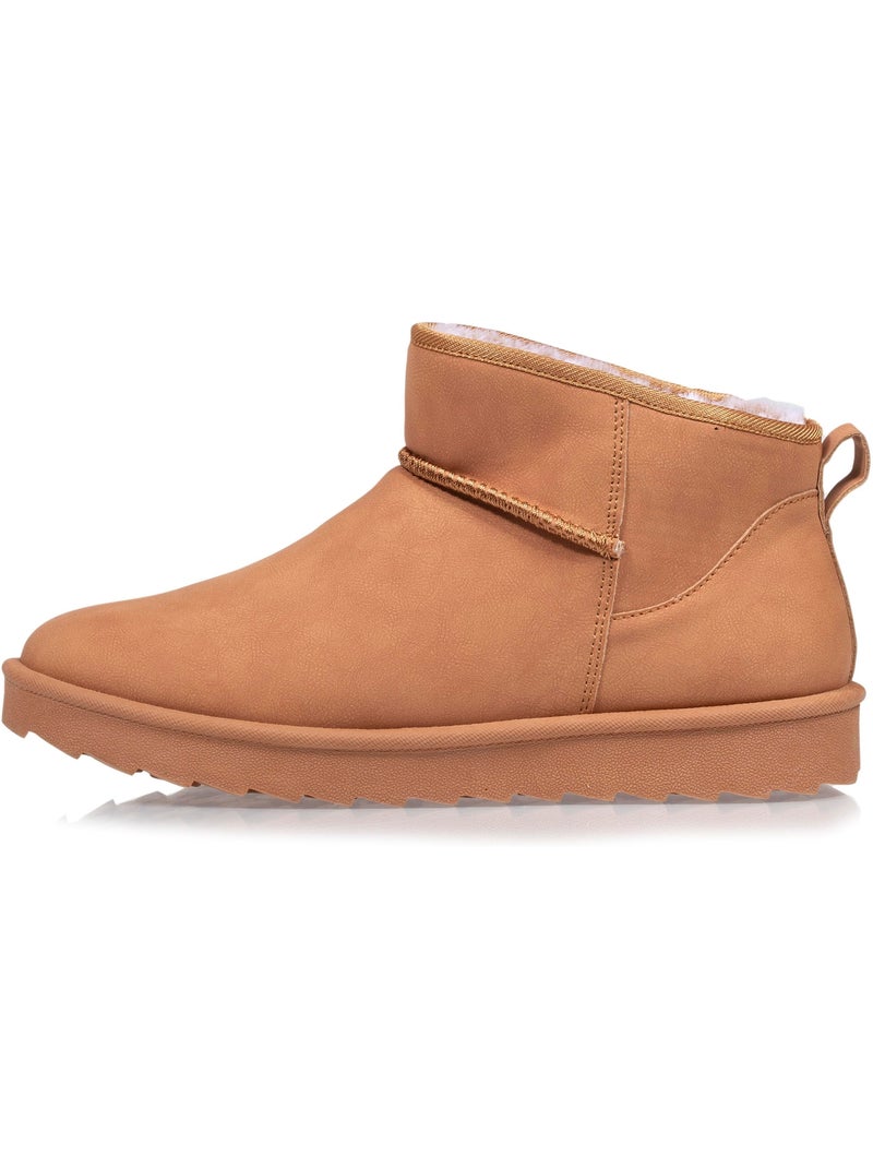 Botas cálido, ligero, cómodo y moderno, con efecto nobuk Camel - Kiabi