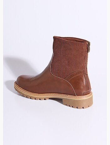 Botas camargue con inserción de terciopelo - afibel