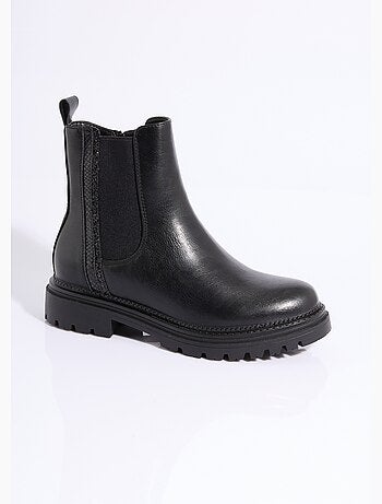 Botas Chelsea con muescas y detalles de material - AFIBEL