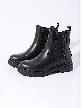Botas Chelsea con muescas y detalles de material - AFIBEL