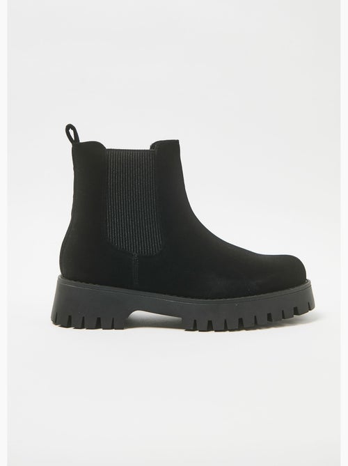 Botas Chelsea efecto ante con suela dentada - AFIBEL - Kiabi