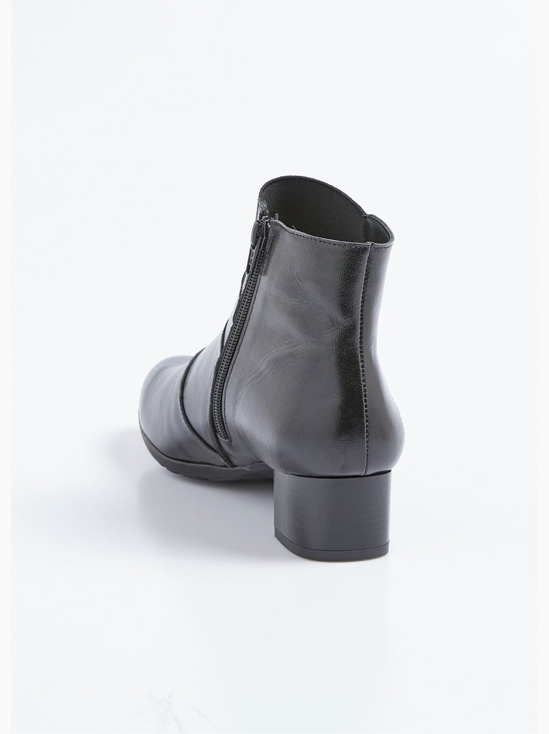 Botas con cremallera elástica - Afibel Negro - Kiabi