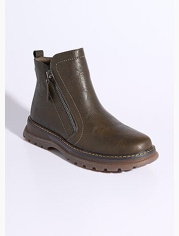 Botas con cremallera y costuras en contraste - AFIBEL