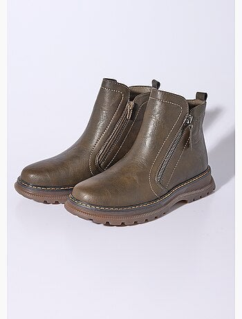 Botas con cremallera y costuras en contraste - AFIBEL