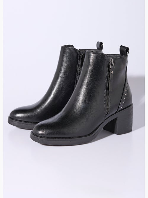 Botas con cremallera y tacones con tachuelas - afibel - Kiabi