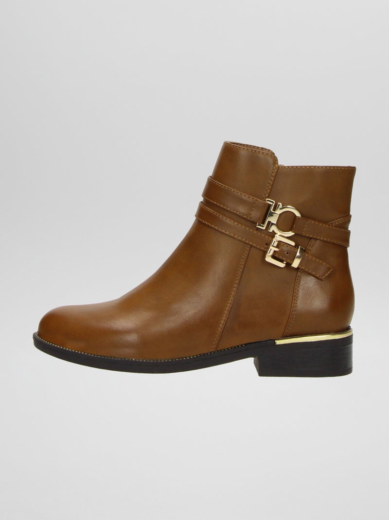 Botas con doble hebilla de fantasía MARRON - Kiabi