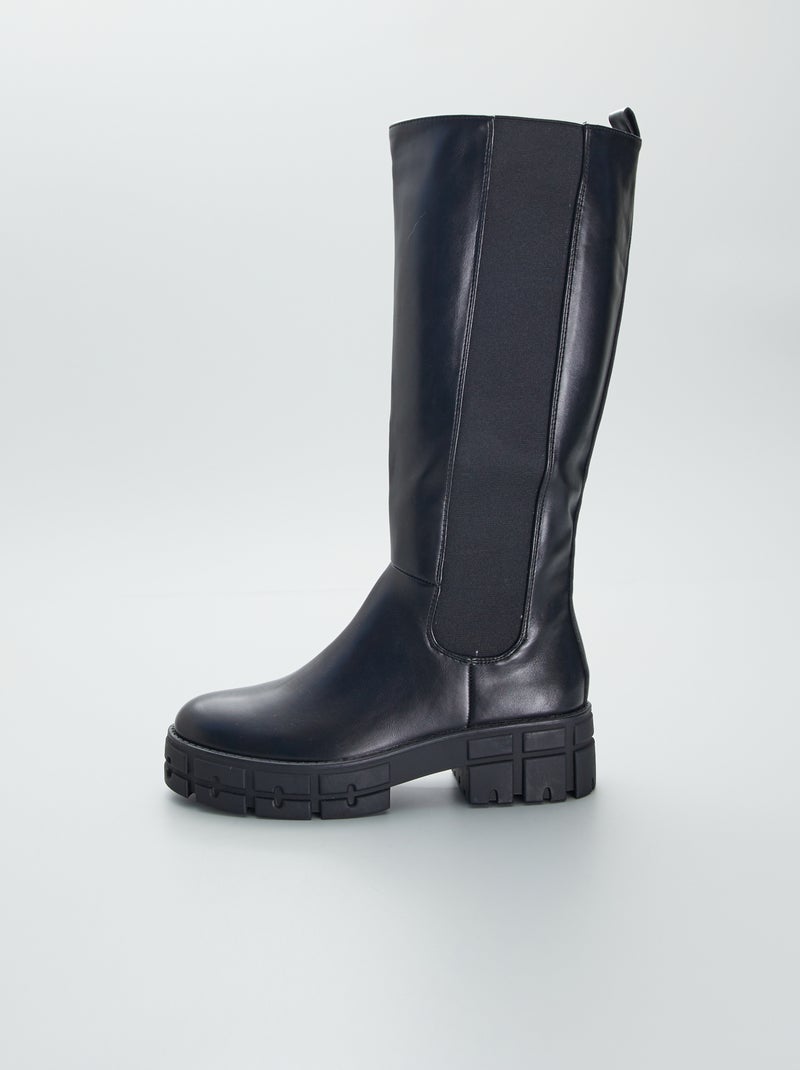 Botas con suela dentada negro - Kiabi