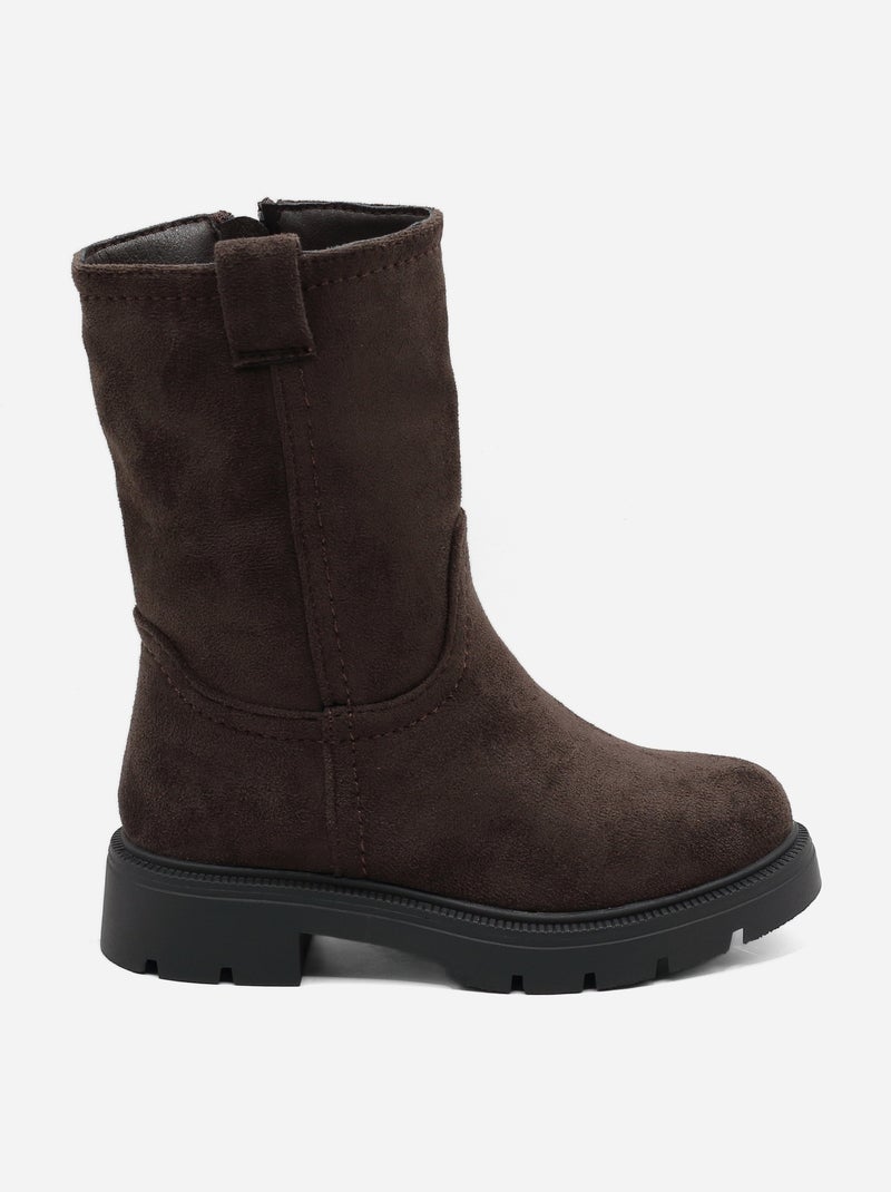 Botas correa cruzada Marrón - Kiabi