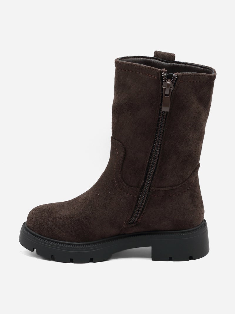 Botas correa cruzada Marrón - Kiabi