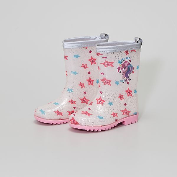 Botas de agua brillantes Niña 3-12 años - blanco - Kiabi - 15,00€