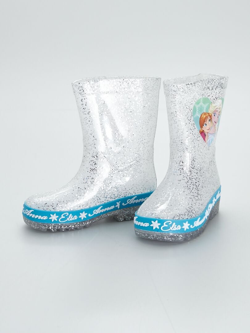 Botas de agua brillantes 'Frozen' plata - Kiabi