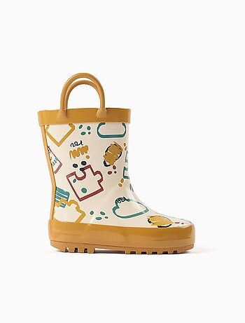 Botas de agua con asas y estampado