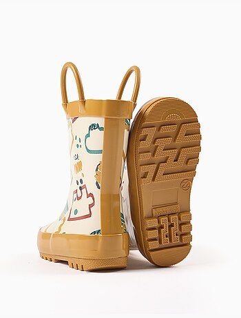 Botas de agua con asas y estampado