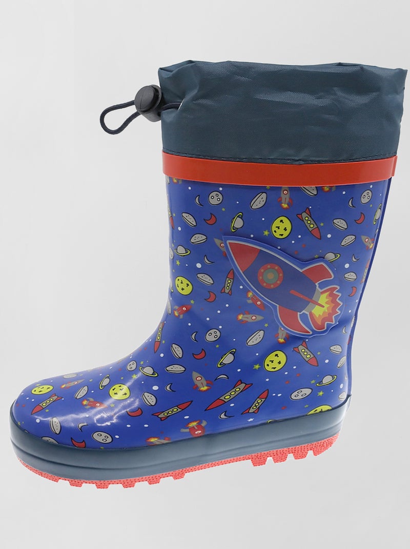 Botas de agua con estampado de fantasía AZUL - Kiabi