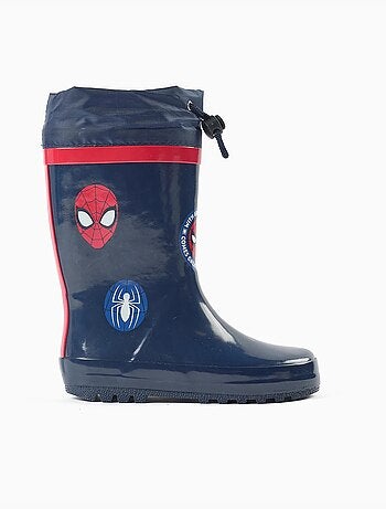 Botas de agua con estampados de spider-man