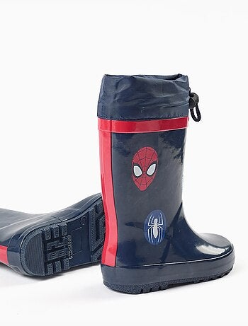 Botas de agua con estampados de spider-man