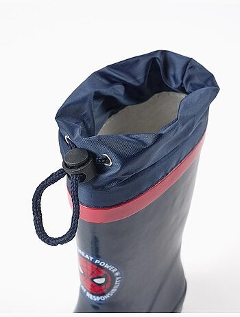 Botas de agua con estampados de spider-man