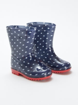 Botas de agua con motivo de lunares