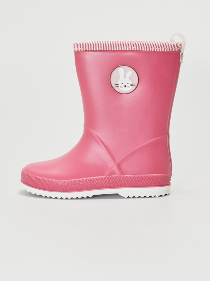 Botas de agua  'conejo' fucsia - Kiabi
